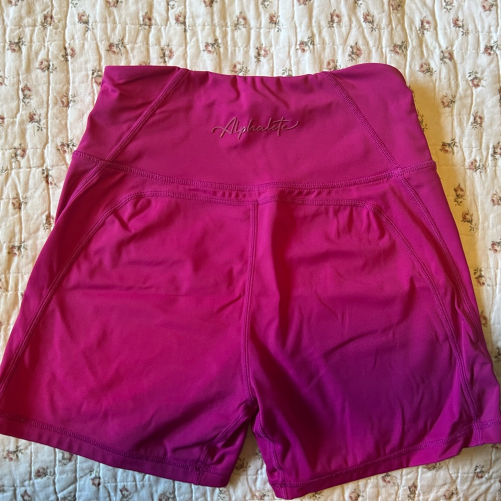 COPY - Alphalete Pink Surface Shorts SMALL